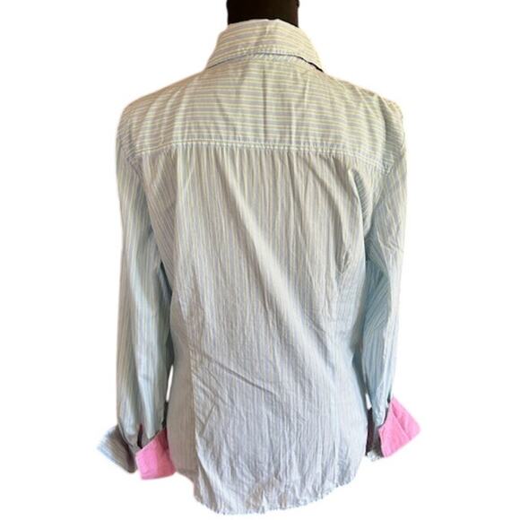 Express Design Studio Women’s Striped Button-Down Shirt, Size Large - Picture 4 of 7